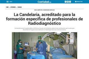 El Hospital Universitario Nuestra Señora de Candelaria es el primer hospital del Servicio Canario de Salud en obtener la acreditación como un Unidad Docente RVI de SERVEI