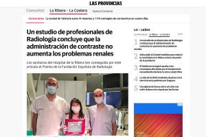 Premio al mejor artículo científico de 2020 en la la revista Radiología para la Dra. Loles Ferrer
