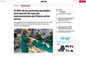 El 70% de los pacientes atendidos la sección de Radiología Vascular Intervencionista del Hospital Virgen de la Victoria son de tipo oncológico