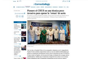 Técnica mínimamente invasiva para el aneurisma de aorta en el CHUS