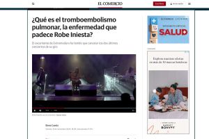 ¿Qué es el tromboembolismo pulmonar que tiene Robe Iniesta?