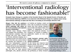 La Radiología Intervencionista, un área moderna e innovadora de la medicina. Dr. Fernando López Zárraga
