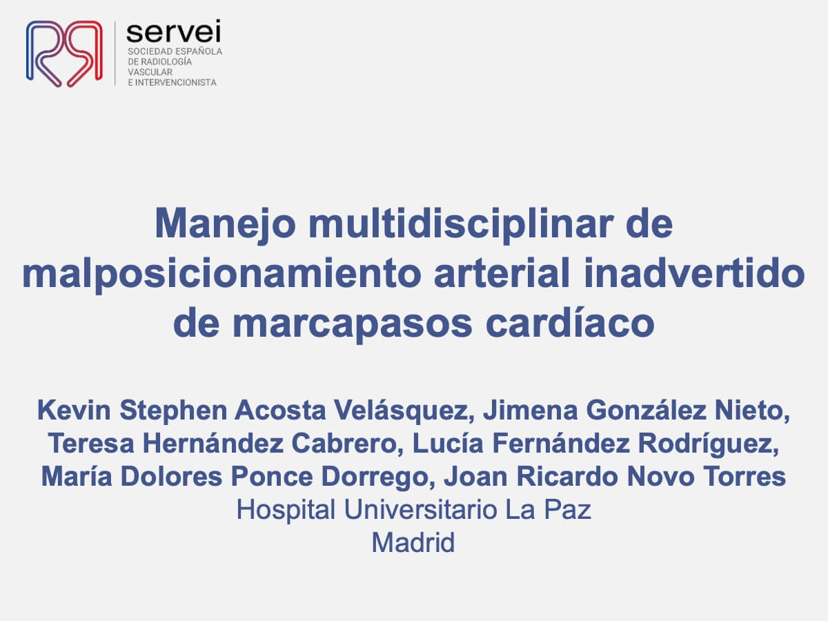 Manejo multidisciplinar malposicionamiento arterial marcapasos_01