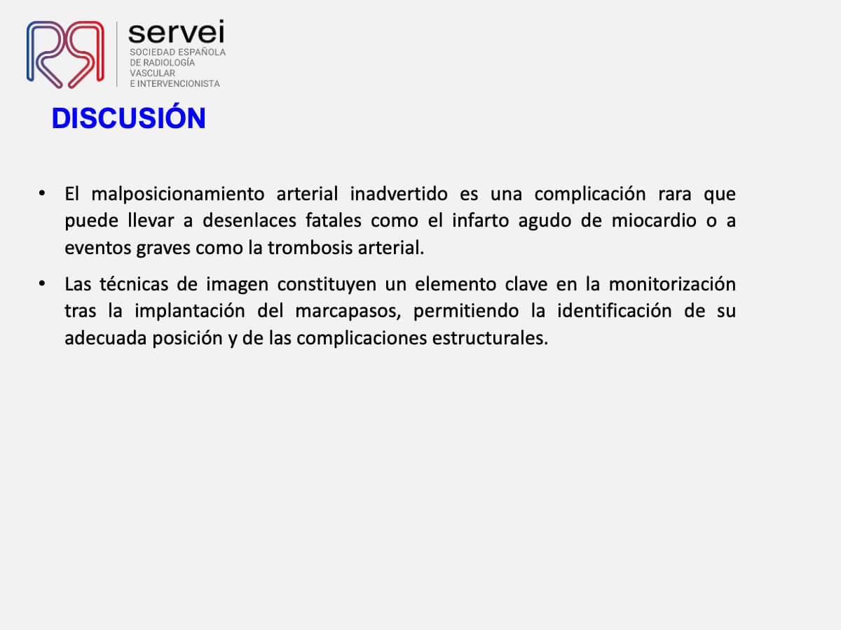 Manejo multidisciplinar malposicionamiento arterial marcapasos_09