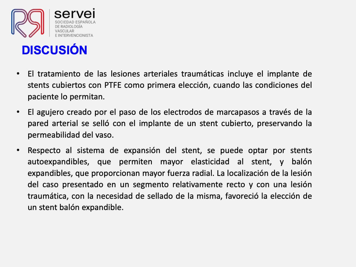 Manejo multidisciplinar malposicionamiento arterial marcapasos_11