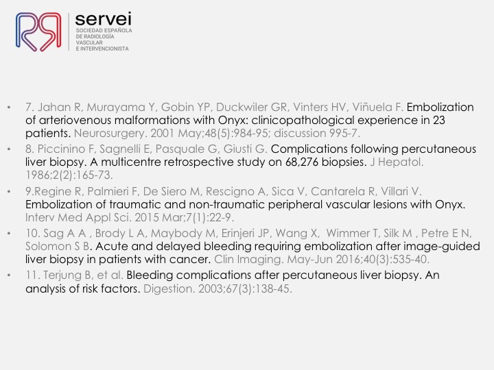 13 Hemorragia hepatica postbiopsia-embolizacion con Onyx